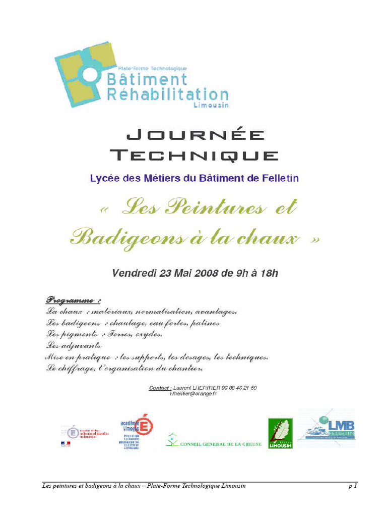Les Peintures | PDF | Chaux | Peinture