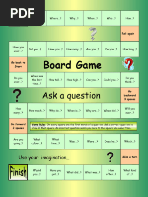 speaking board game ask a question
