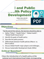 Global and Public Health Policy Development