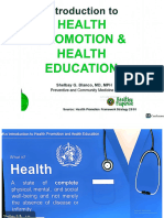 Health Promotion and Health Education 11.24.22
