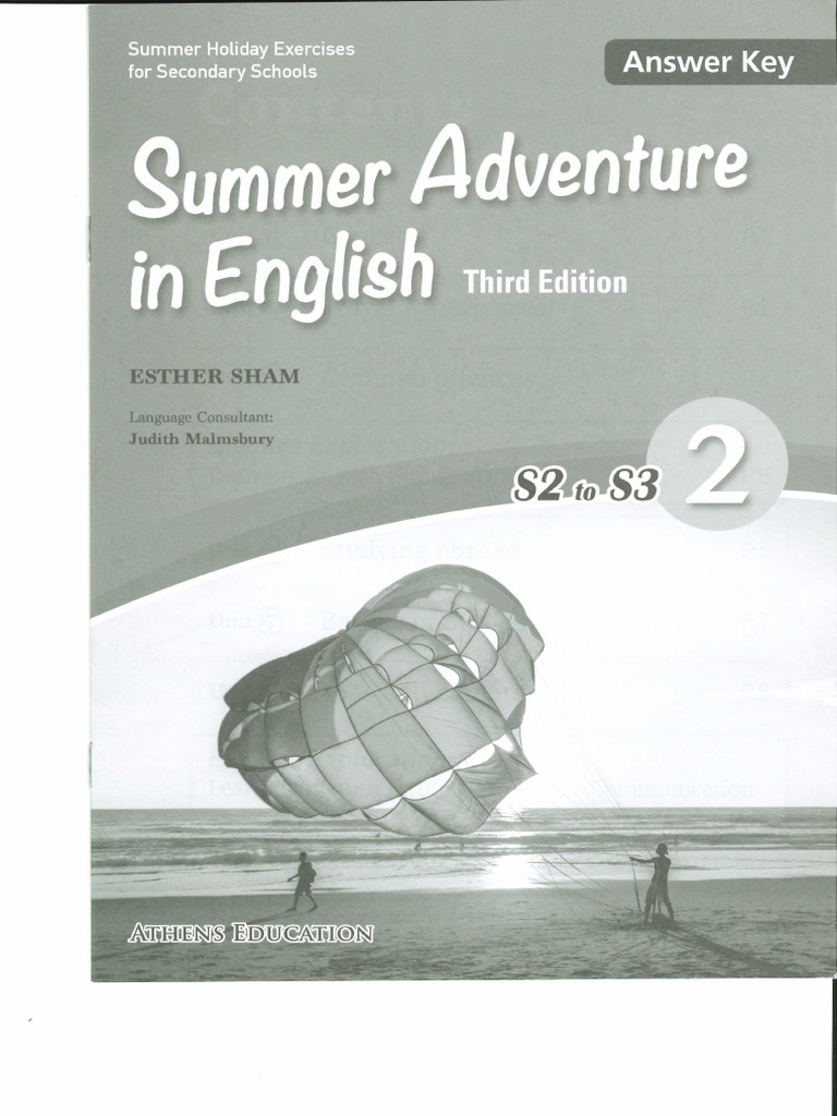 Summer Adventure In English S2 S3 Answer 1 Pdf