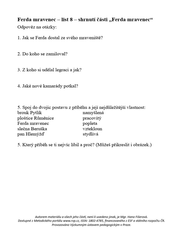 Ferda Mravenec 8 | PDF