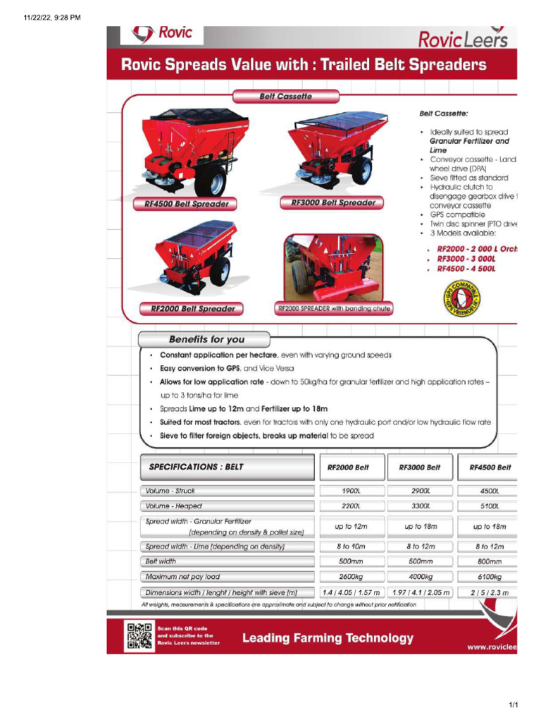 Rovic RF 3000 | PDF