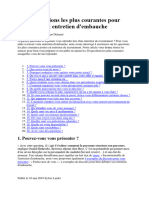 Les 20 Questions Les Plus Courantes Pour Préparer Son Entretien D