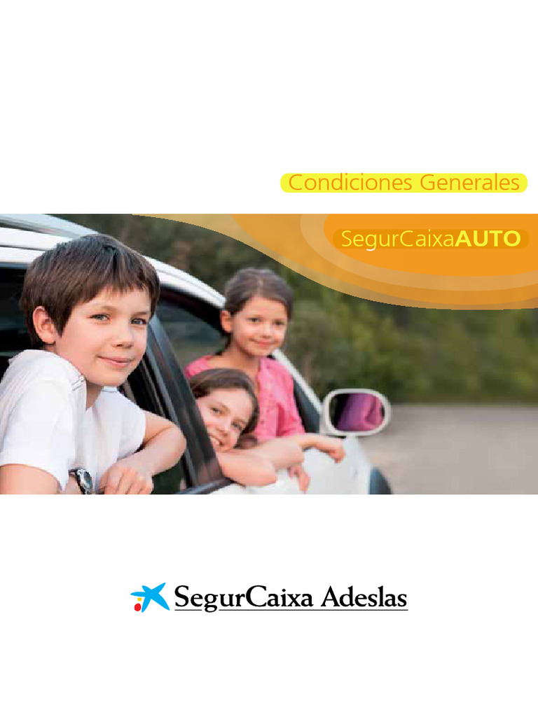 Condiciones Generales SegurCaixa Adeslas Auto PDF Seguro Póliza de seguros
