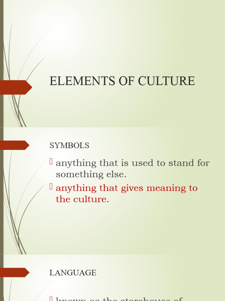 Key Elements of Culture Explained | PDF