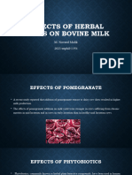 Effects Herbal Drugs On Bovine Milk