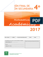 2016-17 MATEMATICAS ACADEMICAS Secundaria