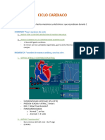 Resuemen Ciclo Cardiaco y Gasto Cardiaco