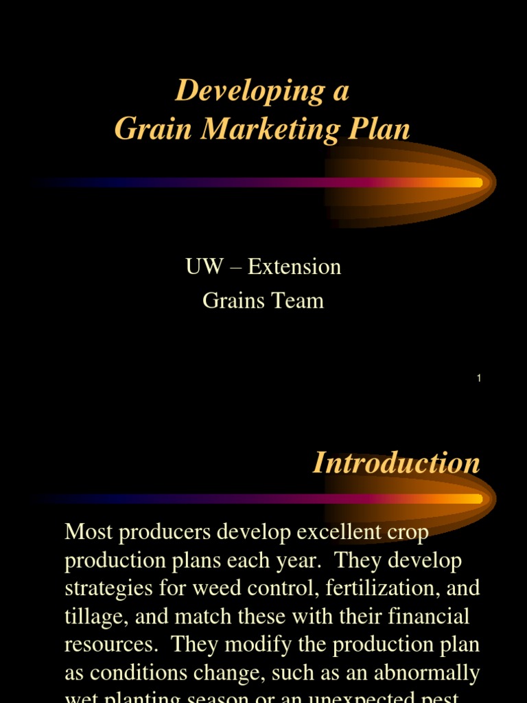 Grain Marketing Guide for Farmers | PDF | Hedge (Finance) | Futures ...