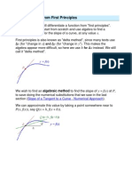 The Derivative From First Principles: Slope of A Tangent To A Curve - Numerical Approach