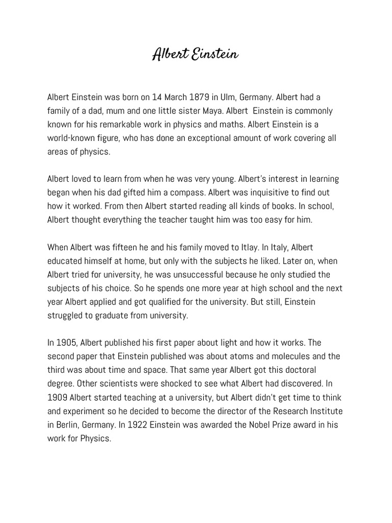 Albert Einstein | PDF