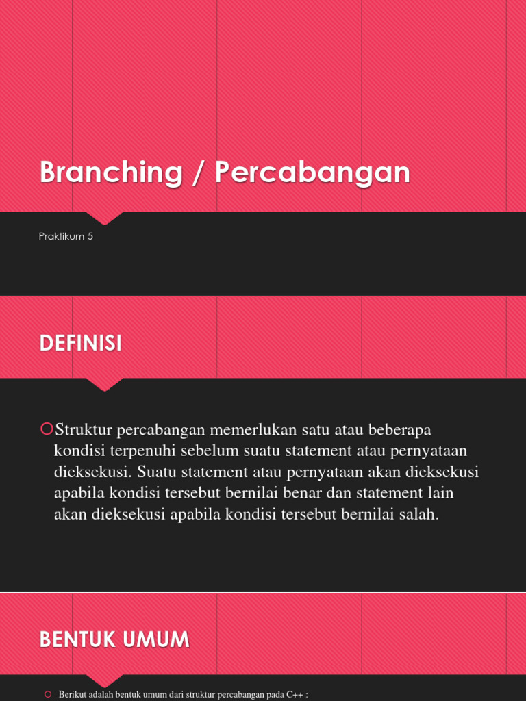 Struktur Percabangan dalam C++ | PDF | Komputer