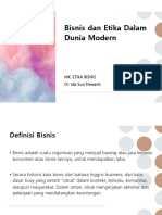 Bisnis Dan Etika Dalam Dunia Modern