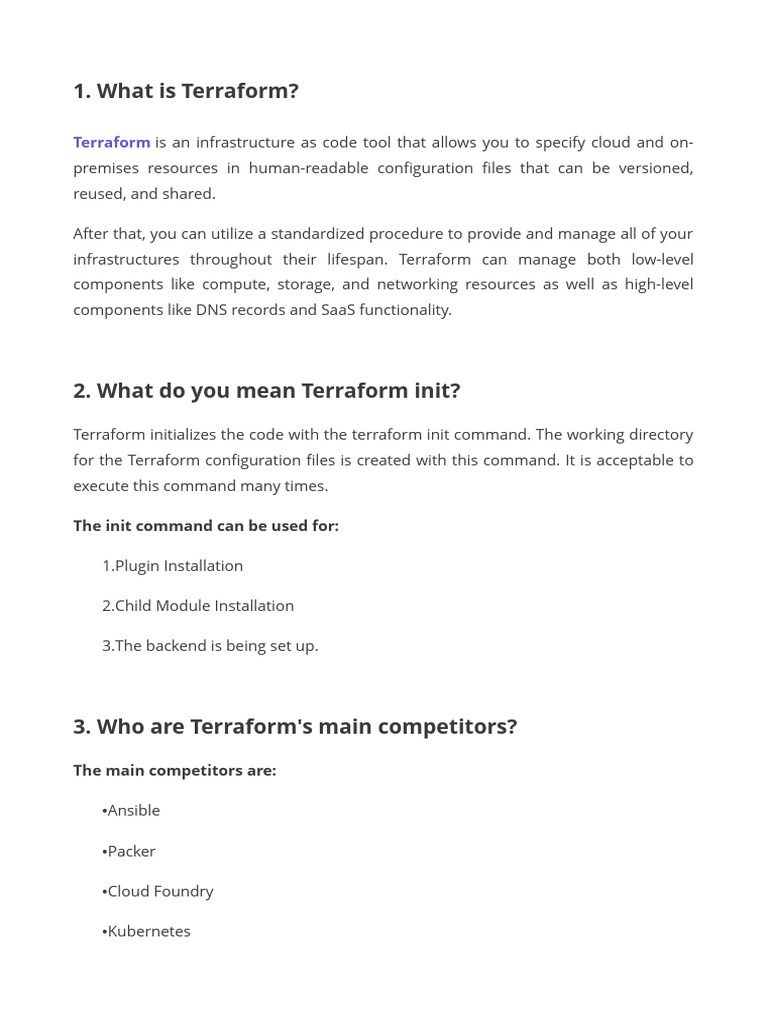 Understanding Terraform Basics and Workflow | PDF | Cloud Computing ...