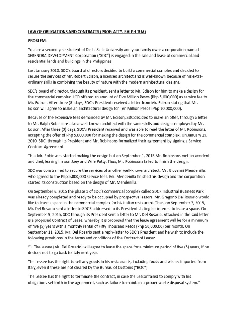 Contract Law Case Study Analysis | PDF | Law