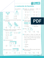 Ficha de Trabajo Adición y Sustracción de Fracciones 2