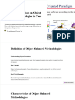 Create A Presentation On Object Oriented Methodologies in Case Tools