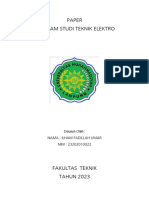 Paper Program Studi Teknik Elektro: Disusun Oleh: Nama: Ilham Fadillah Umar NIM: 23202010022