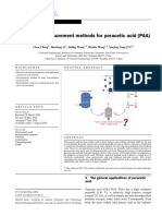 A Review of Measurement Methods For Peracetic Acid (PAA)