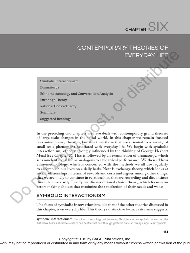 Ritzer - Theories of Everyday Life - Chapter 6 From Contemporary ...