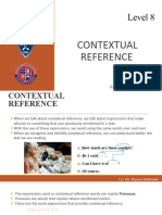 Level 8 - Contextual Reference