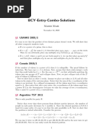 Selected Combinatorics Solutions