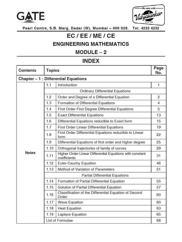 Engineering Math for Students | PDF