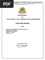 DBMS 20 21 IVYear I SEM Lecture Notes