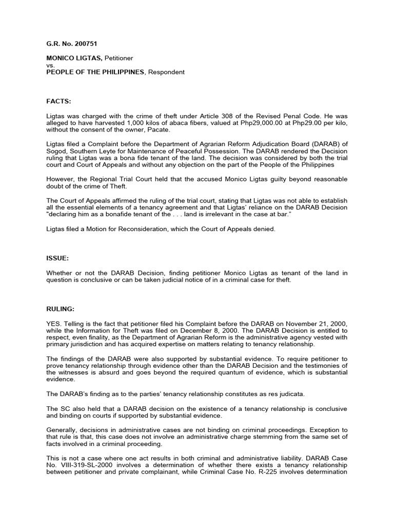 Ligtas v people g r no 200751 case digest pdf res judicata