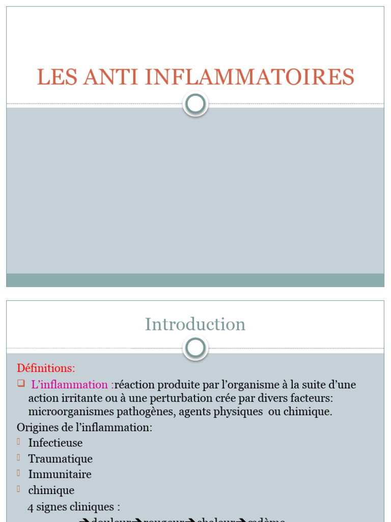 Différences entre AINS et AIS | PDF | Prostaglandine | Anti ...