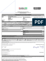 Two Wheeler Policy-Bundled - 5 Year Act Only and 1 Year Own Damage Endorsed Certificate of Insurance Cum Schedule /TAX INVOICE