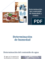 Determinación del contenido humedad y ceniza