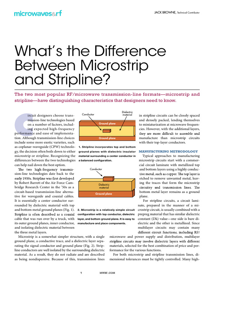 Microstrip Vs Stripline PDF