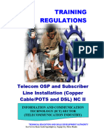 TR - Telecom OSP and Subscriber Line Installation (Copper Cable-POTS and DSL) NC II
