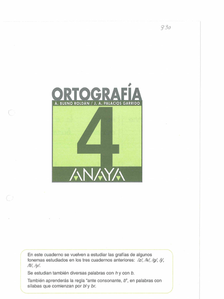 Ortografía 4 Pdf