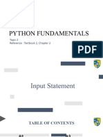 Python Fundamentals - Fungsi Input