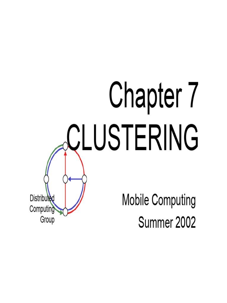 Clustering Algorithms in Mobile Computing | PDF | Distributed Computing ...