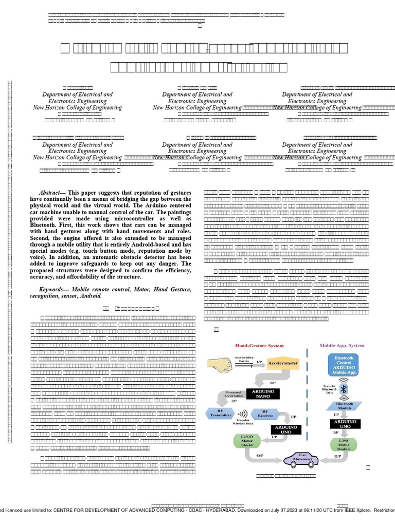 A Review Of Arduinobased Hand Gesture Controlled Robot Using Iot Pdf