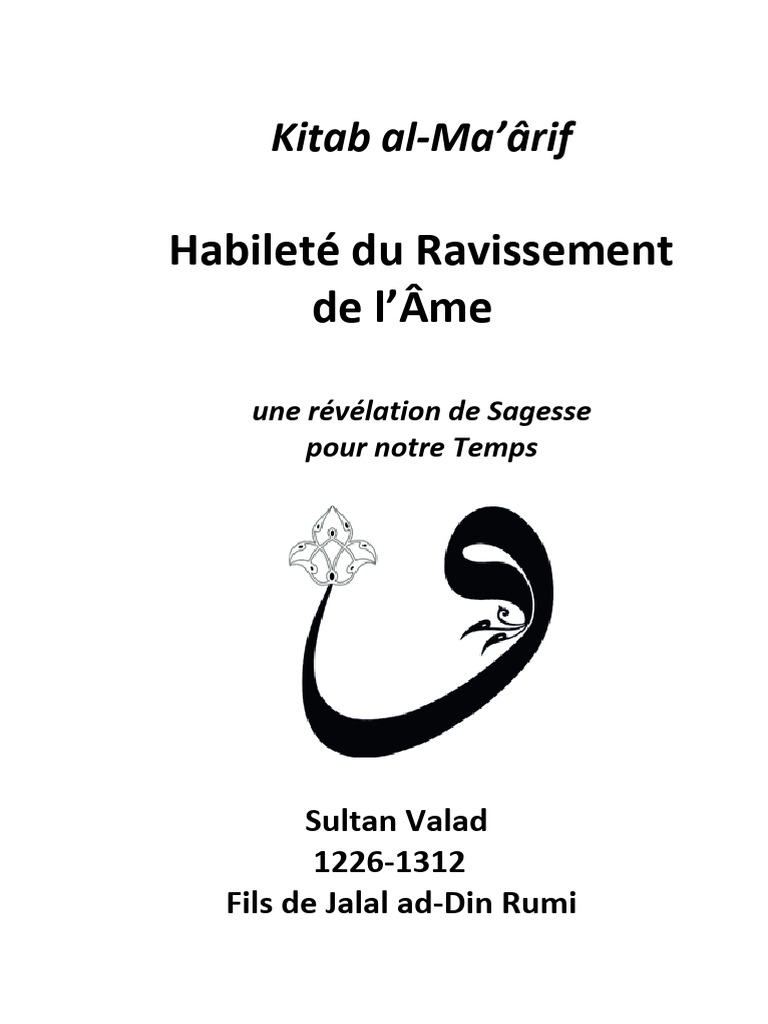 Kitab Al-Ma'Ârif (Sultan Valad Fils de DJALAL AL-DIN RUMI) | PDF