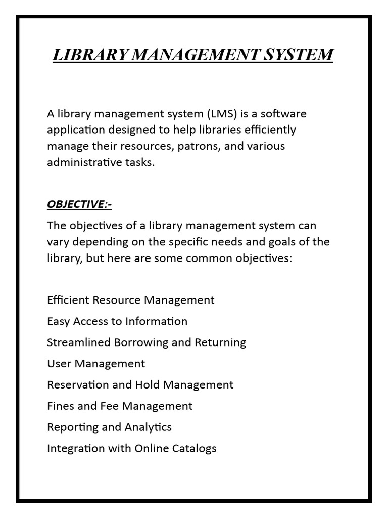 Library Management System | PDF