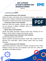 SAP S4 Hana PP 