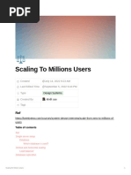 Scaling To Millions Users