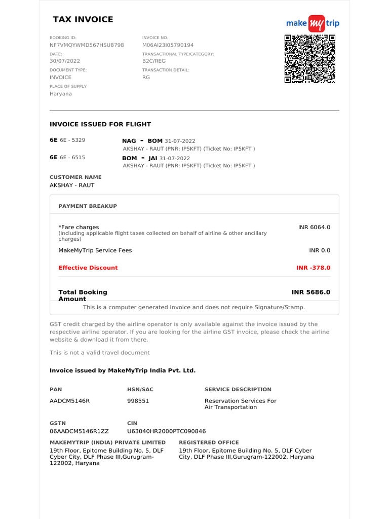 Flight tickets akshay raut pdf