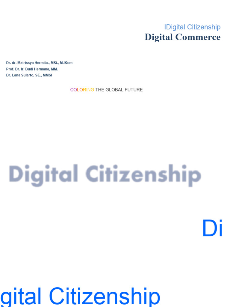 m13 Digital Citizenship PDF Economies Information Age
