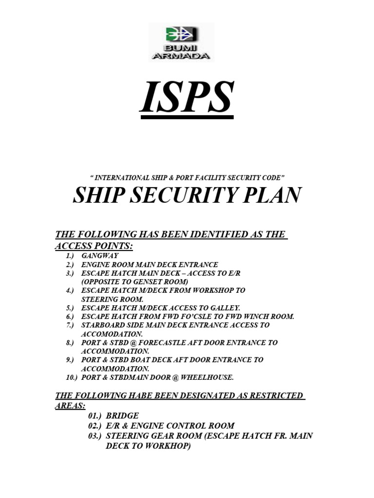 Isps Ship Security Plan PDF