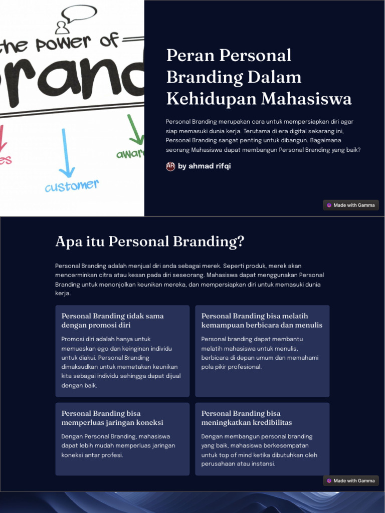 Peran Personal Branding Dalam Kehidupan Mahasiswa Pdf