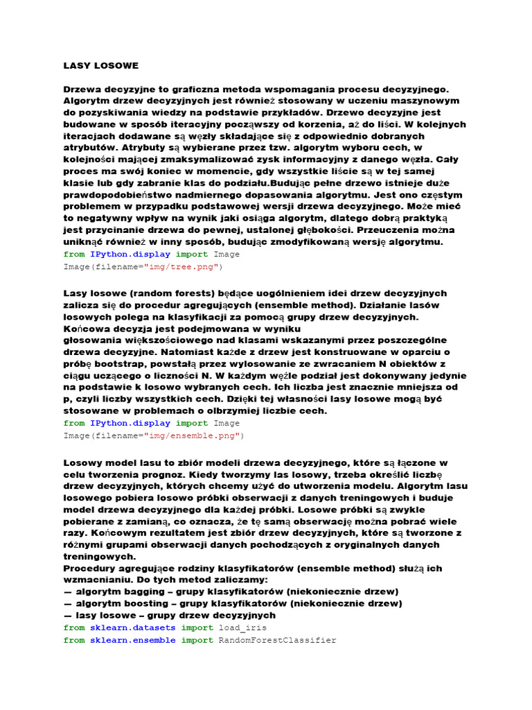 Lasy Losowe | PDF