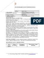 Informe Terapia de Rehabilitacion Neuropsicologica Juan Pablo Chacon