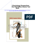 Abnormal Psychology Perspectives Update Edition 5th Edition Dozois Test Bank